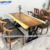 Bàn ăn gỗ me tây 80x160x5 tự nhiên