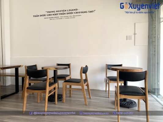 bàn cafe gỗ me tây