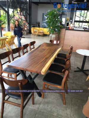 bàn cafe gỗ me tây