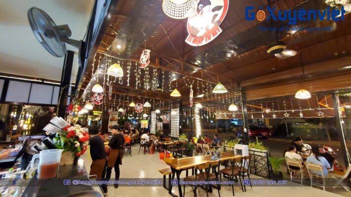 bàn ghế gỗ me tây cho nhà hàng